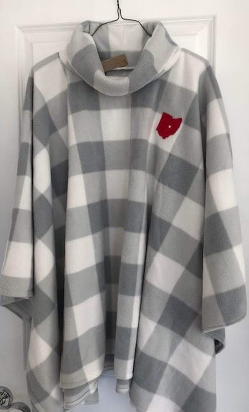 Grey Gingham with Ohio Heart