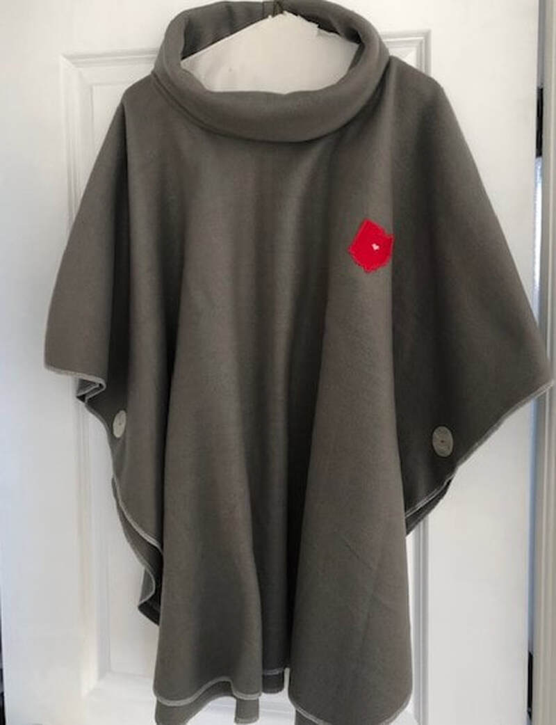 Grey With Buttons and Ohio Heart