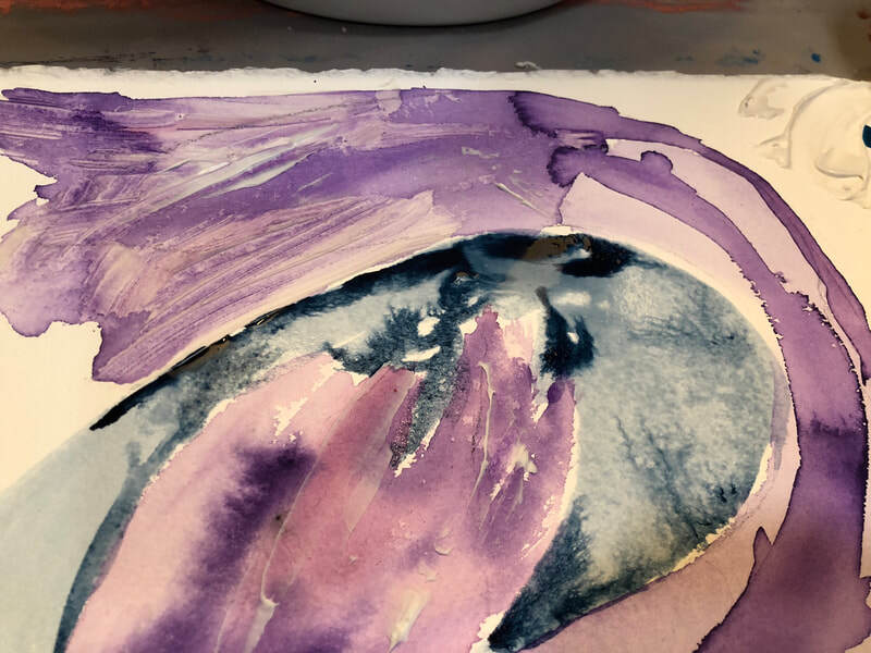 Purple koi with texture and Bloom Details