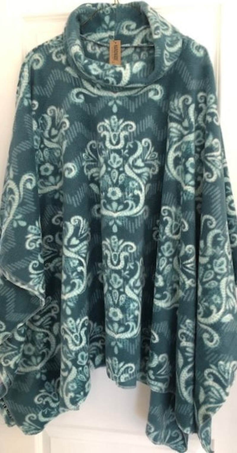 Teal Damask Print